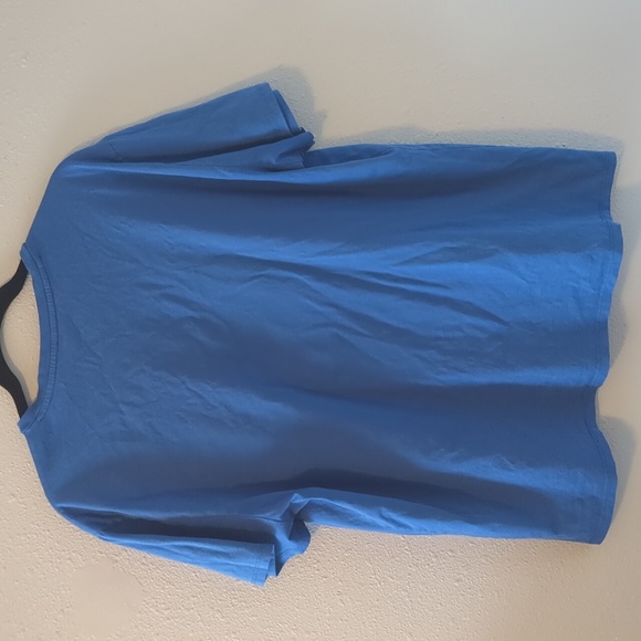 Lacoste Women's Blue V-Neck Shirt - Picture 3 of 3